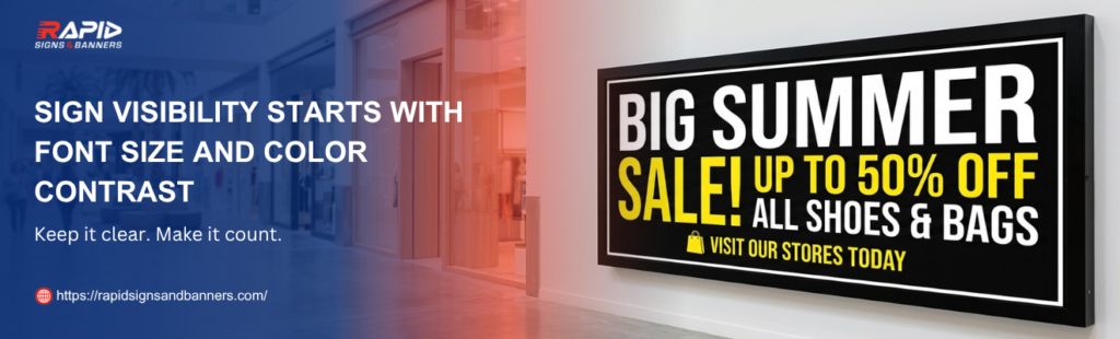 Maximum Sign Visibility: The Science of Font Size and Color Contrast